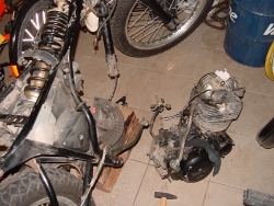 Motor ausgebaut