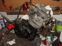 Motor auf Werkbank