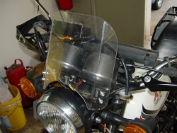 Windschild montiert